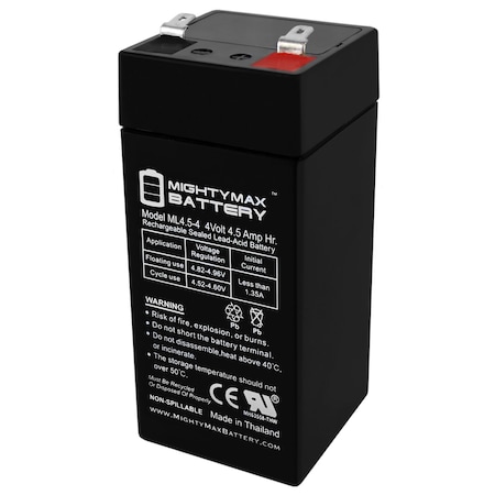 4 Volt 4.5 Ah SLA Replacement Battery For Gopower LA-445/70